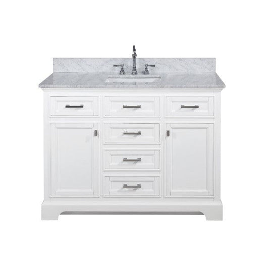 Milano 54" Blue Single Rectangular Sink Vanity By Design Element Front View