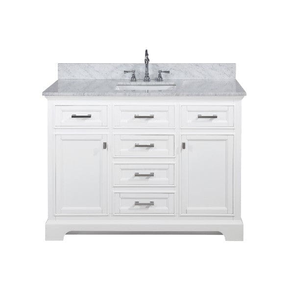 Milano 54 Blue Single Rectangular Sink Vanity By Design Element Front View