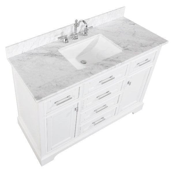 Milano 54" Blue Single Rectangular Sink Vanity By Design Element Top View