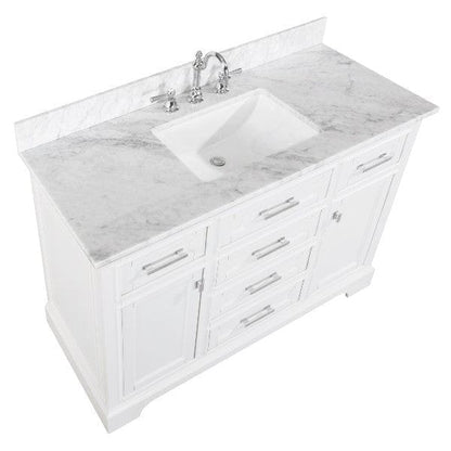 Milano 54" Blue Single Rectangular Sink Vanity By Design Element Top View