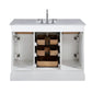 Milano 54" Blue Single Rectangular Sink Vanity By Design Element Internal View