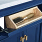 Design Element Milano 72" Blue Double Rectangular Sink Vanity | ML-72-BLU