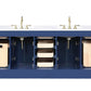 Milano 84" Blue Double Rectangular Sink Vanity By Design Element Internal View
