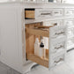 Design Element Milano 84" White Double Rectangular Sink Vanity ML-84-WT