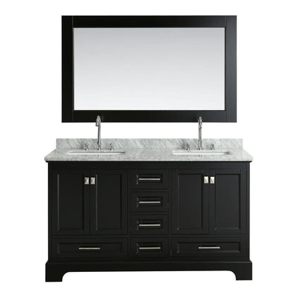 Design Element Omega 61" Double Sink Vanity in Espresso | DEC068A-E