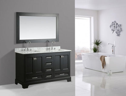 Design Element Omega 61" Double Sink Vanity in Espresso | DEC068A-E