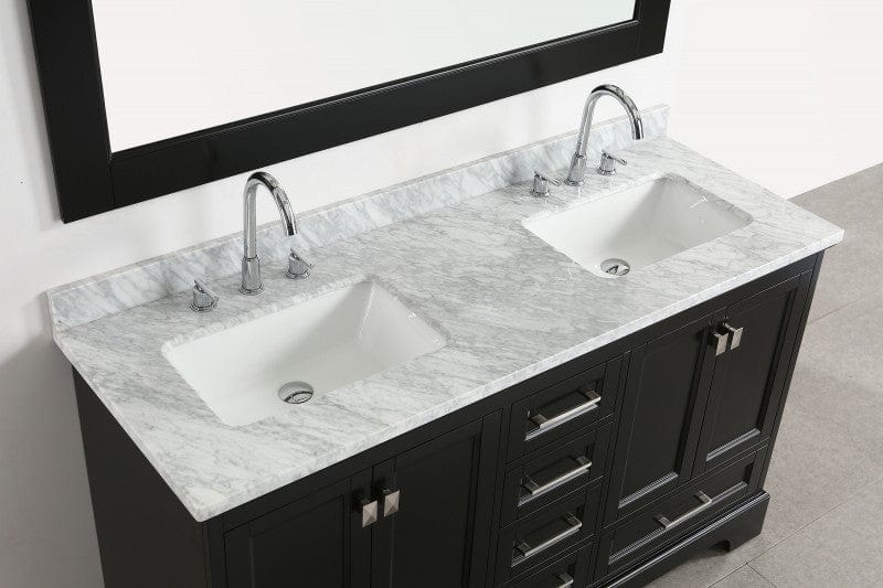 Design Element Omega 61" Double Sink Vanity in Espresso | DEC068A-E