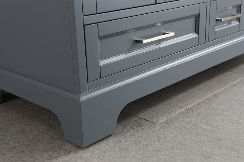 Design Element Omega 61" Double Sink Vanity in Gray | DEC068A-G