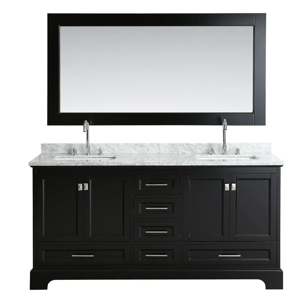 Design Element Omega 72" Double Sink Vanity in Espresso | DEC068B-E