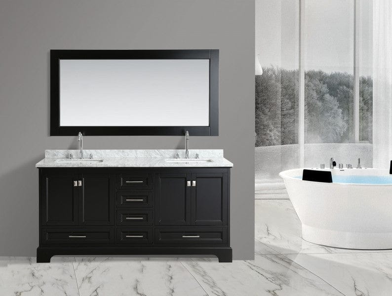 Design Element Omega 72" Double Sink Vanity in Espresso | DEC068B-E