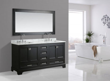 Design Element Omega 72" Double Sink Vanity in Espresso | DEC068B-E