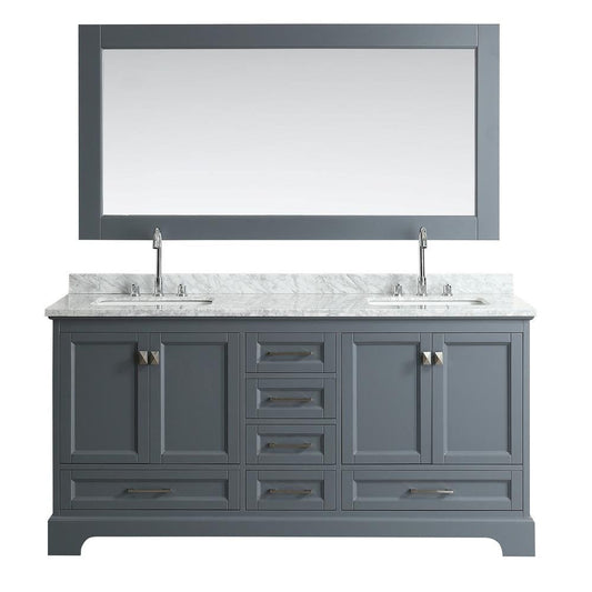 Design Element Omega 72" Double Sink Vanity in Gray | DEC068B-G