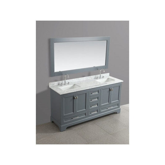 Design Element Omega 72" Double Sink Vanity in Gray | DEC068B-G