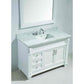 Hudson 48″ White Transitional Single Sink Vanity With Carrara Marble Top
