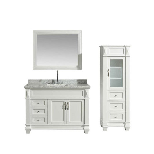 Freestanding Vanity With Linen Cabinet