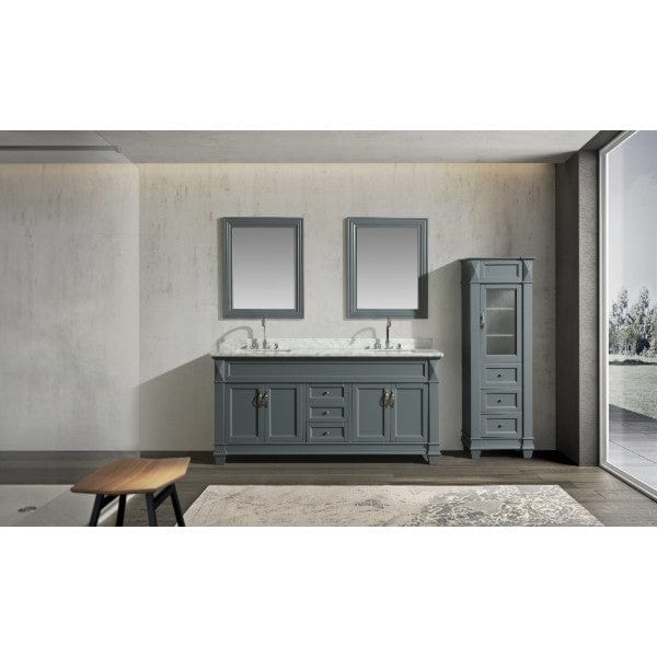 transitional Vanity With Linen Cabinet