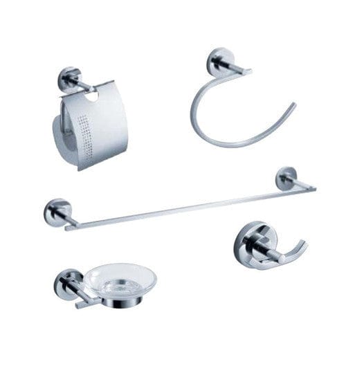 FAC0800 | Fresca Alzato 5-Piece Bathroom Accessory Set - Chrome