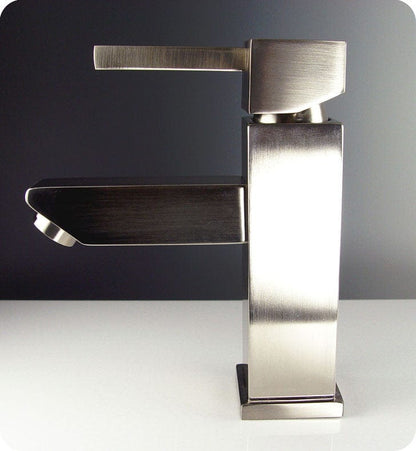 FFT1030BN | Fresca Versa Single Hole Mount Bathroom Vanity Faucet - Brushed Nickel