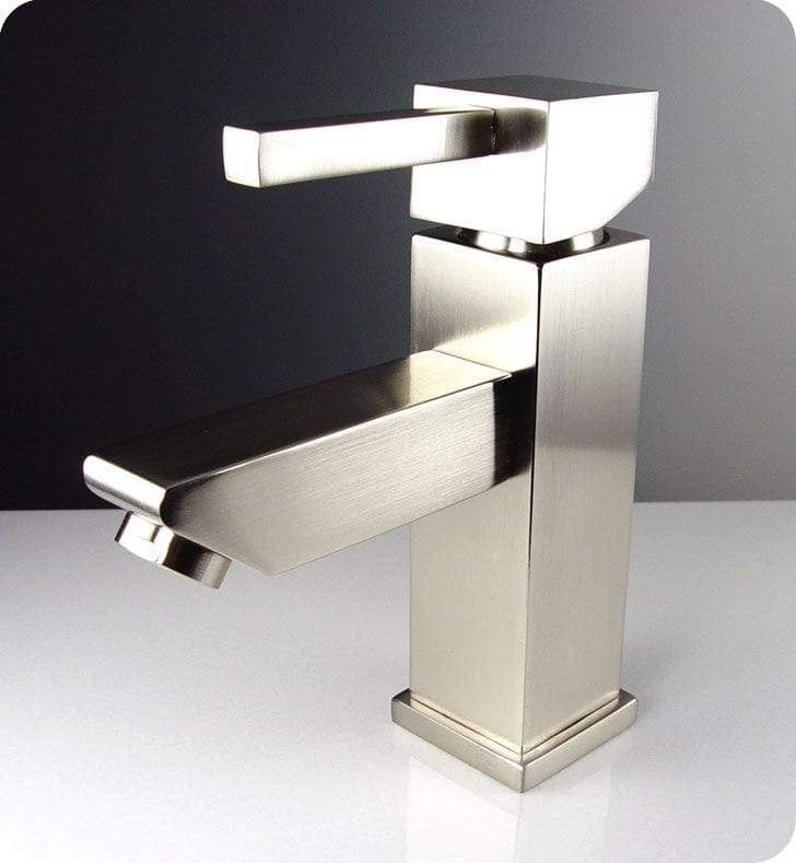 FFT1030BN | Fresca Versa Single Hole Mount Bathroom Vanity Faucet - Brushed Nickel