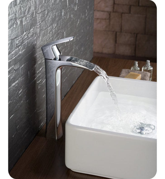 FFT3072CH | Fresca Fortore Single Hole Vessel Mount Bathroom Vanity Faucet - Chrome