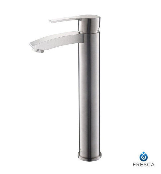 FFT3112BN | Fresca Livenza Single Hole Vessel Mount Bathroom Vanity Faucet - Brushed Nickel