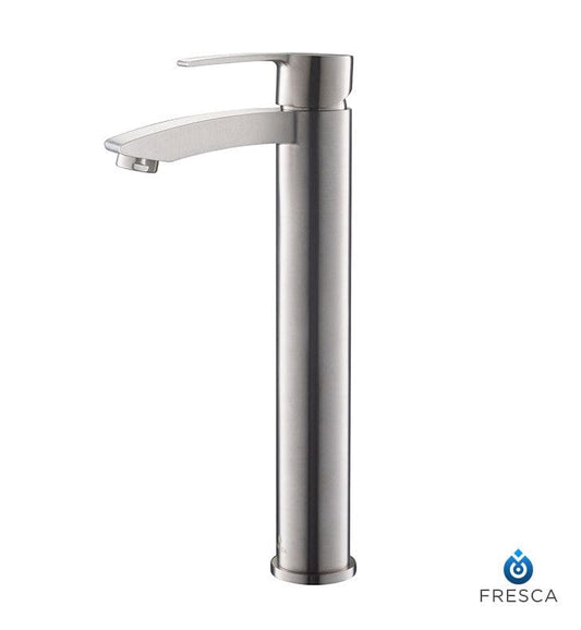 FFT3112BN | Fresca Livenza Single Hole Vessel Mount Bathroom Vanity Faucet - Brushed Nickel