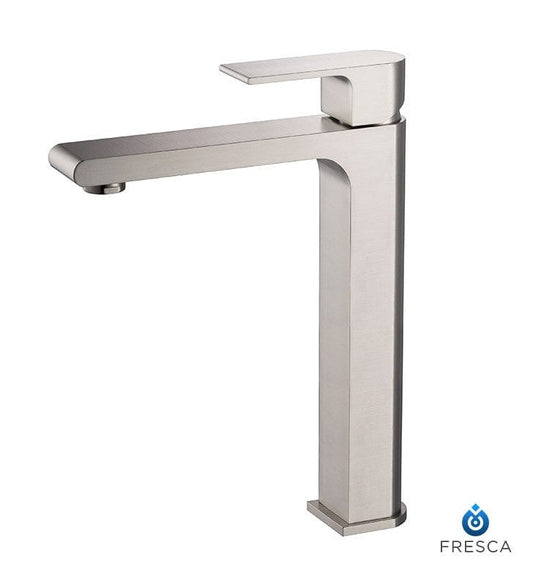 FFT9152BN | Fresca Allaro Single Hole Vessel Mount Bathroom Vanity Faucet - Brushed Nickel