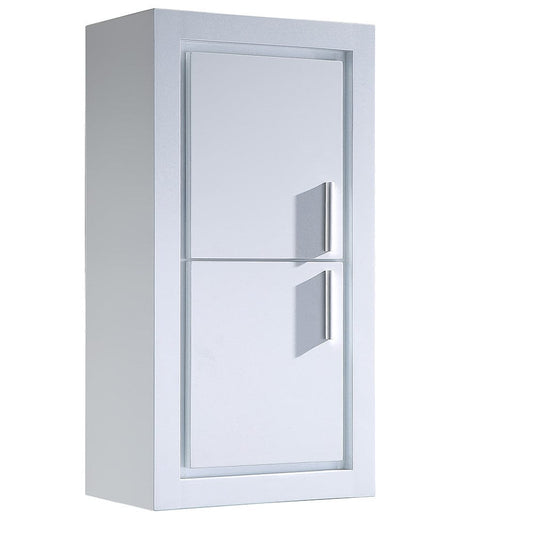 Fresca Allier White Bathroom Linen Side Cabinet w/ 2 Doors