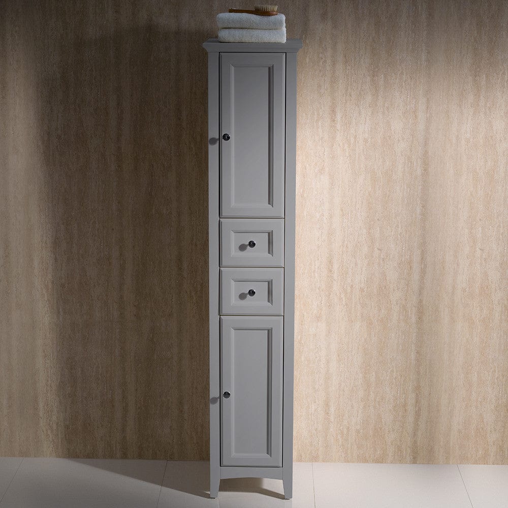 Fresca Oxford 14 Gray Tall Bathroom Linen Cabinet