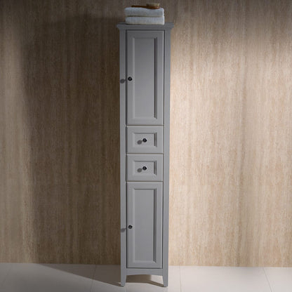 Fresca Oxford 14 Gray Tall Bathroom Linen Cabinet