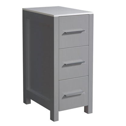 Fresca Torino 12 Gray Bathroom Linen Side Cabinet