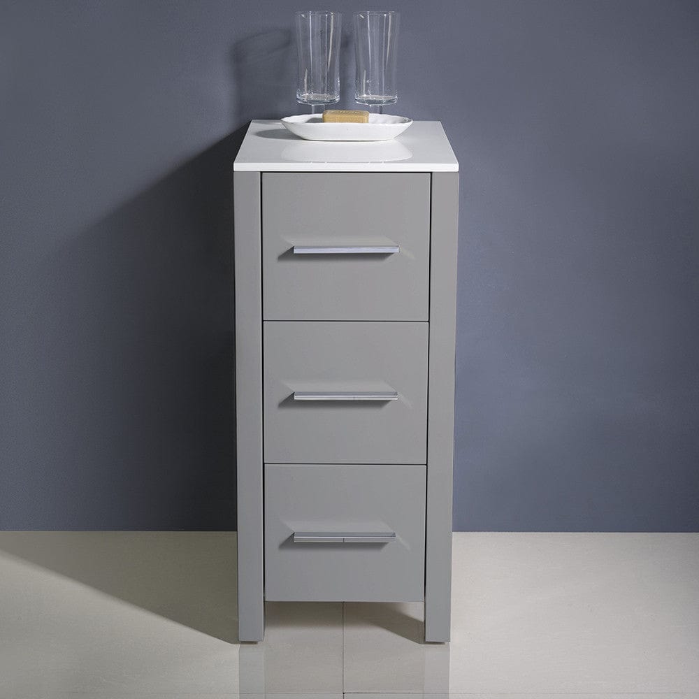 Fresca Torino 12 Gray Bathroom Linen Side Cabinet