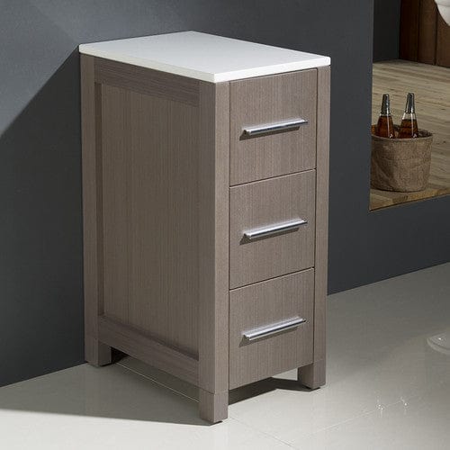 Fresca Torino 12" Gray Oak Bathroom Linen Side Cabinet