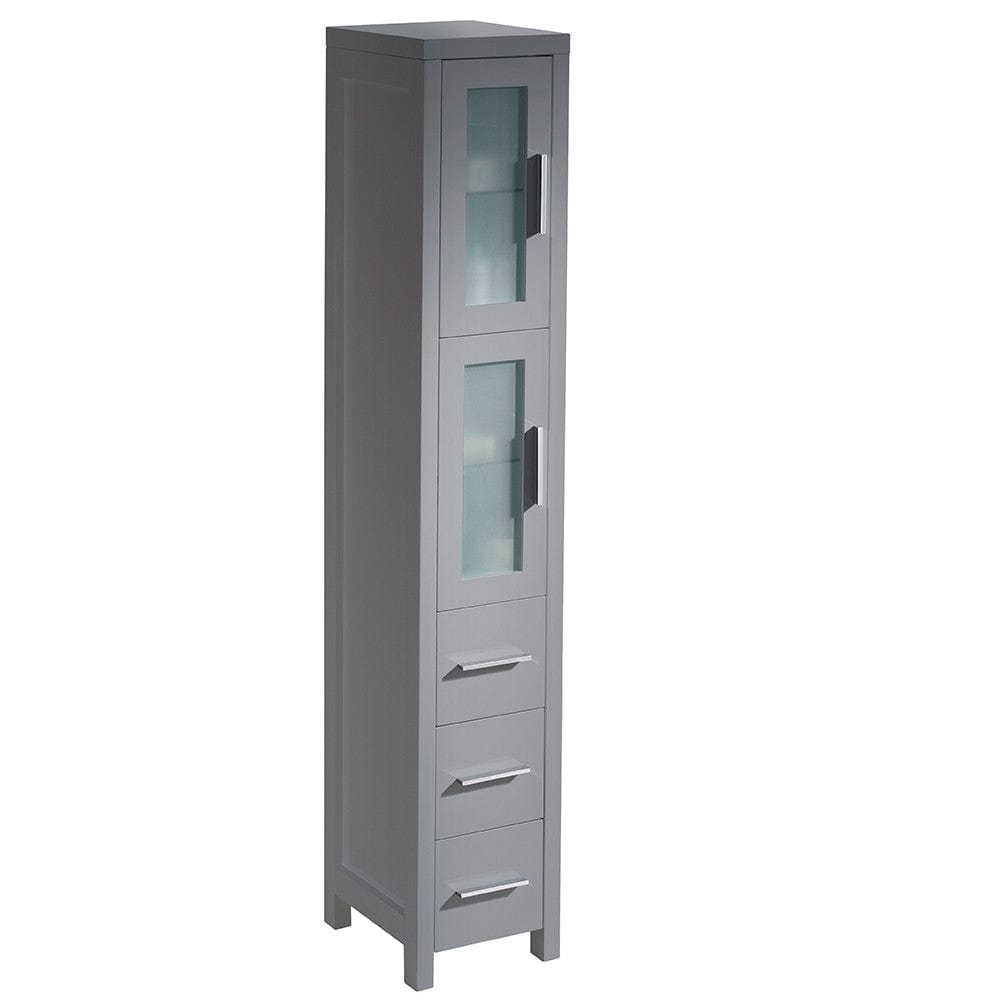 Fresca Torino Gray Tall Bathroom Linen Side Cabinet