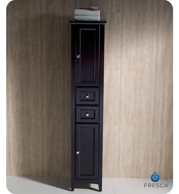 FST2060ES | Fresca Oxford Espresso Tall Bathroom Linen Cabinet