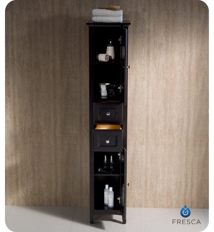 FST2060ES | Fresca Oxford Espresso Tall Bathroom Linen Cabinet