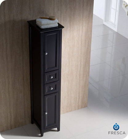 FST2060ES | Fresca Oxford Espresso Tall Bathroom Linen Cabinet