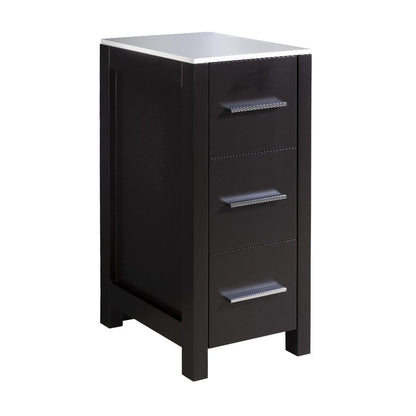 FST6212ES | Fresca Torino 12" Espresso Bathroom Linen Side Cabinet