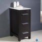 FST6212ES | Fresca Torino 12 Espresso Bathroom Linen Side Cabinet
