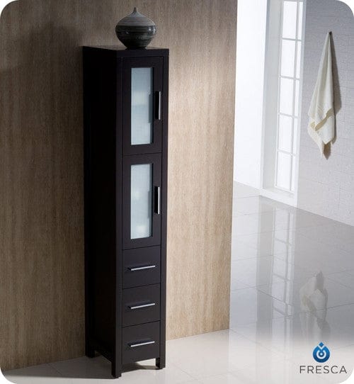 FST6260ES | Fresca Torino Espresso Tall Bathroom Linen Side Cabinet