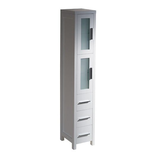 FST6260WH | Fresca Torino White Tall Bathroom Linen Side Cabinet