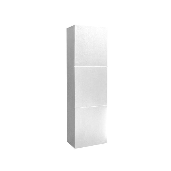 FST8090WH | Fresca White Bathroom Linen Side Cabinet w/ 3 Large Storage Areas