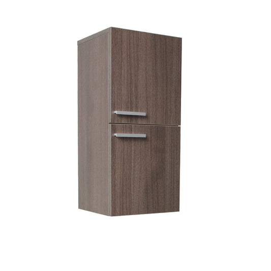 FST8091GO | Fresca Gray Oak Bathroom Linen Side Cabinet w/ 2 Storage Areas