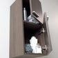 FST8091GO | Fresca Gray Oak Bathroom Linen Side Cabinet w/ 2 Storage Areas