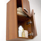 FST8091TK | Fresca Teak Bathroom Linen Side Cabinet w/ 2 Storage Areas