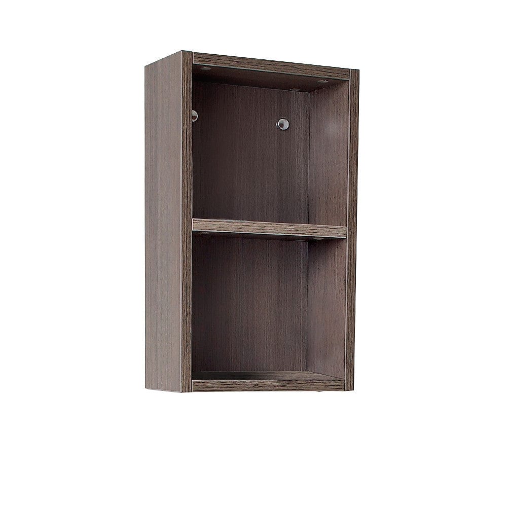 FST8092GO | Fresca Gray Oak Bathroom Linen Side Cabinet w/ 2 Open Storage Areas