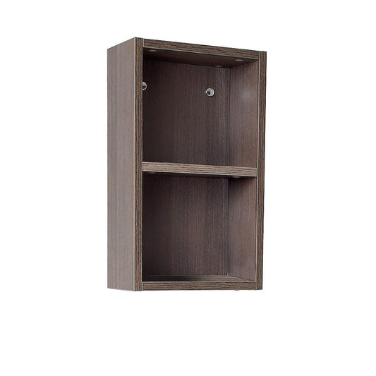 FST8092GO | Fresca Gray Oak Bathroom Linen Side Cabinet w/ 2 Open Storage Areas