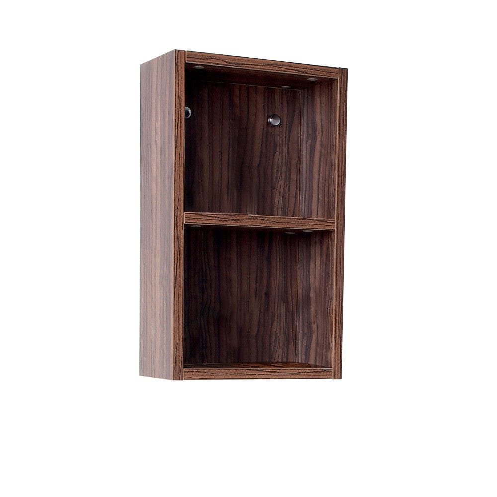 FST8092GW | Fresca Walnut Bathroom Linen Side Cabinet w/ 2 Open Storage Areas