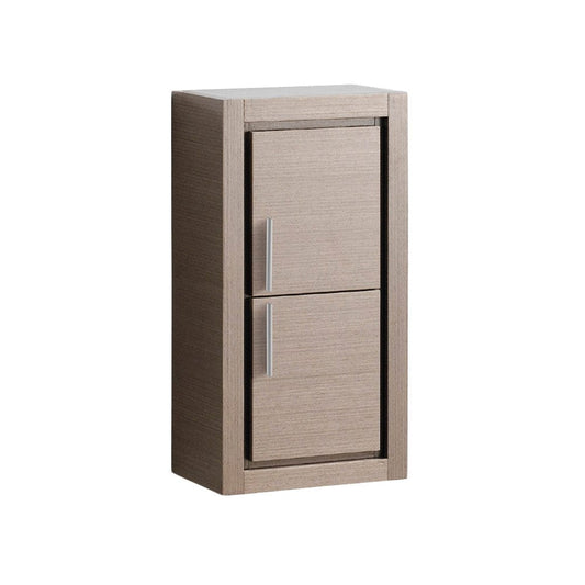 FST8140GO | Fresca Gray Oak Bathroom Linen Side Cabinet w/ 2 Doors