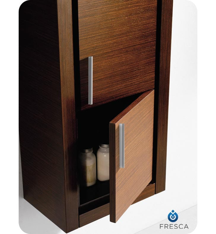 FST8140WG | Fresca Wenge Brown Bathroom Linen Side Cabinet w/ 2 Doors